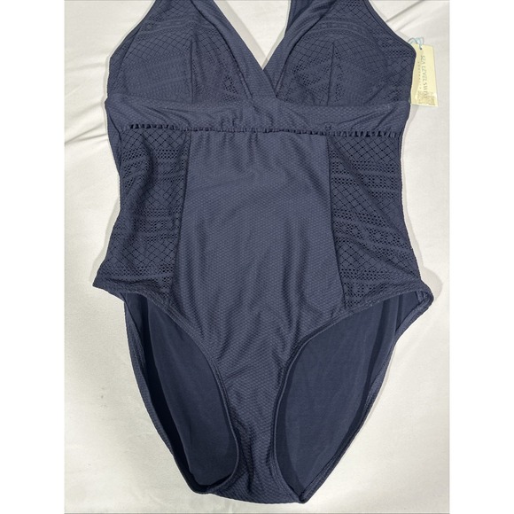 NWT $140 Sea Level [ 12 US ] Cross Front One-Piece Swimsuit in Night Sky #7014‎ - Picture 5 of 11